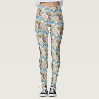 Leggings Querubines azules grises