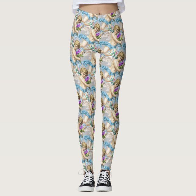 Leggings Querubines azules grises (Anverso)