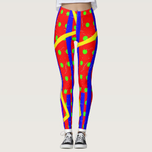 Leggings Quirky Zig-Zag Payaso estético