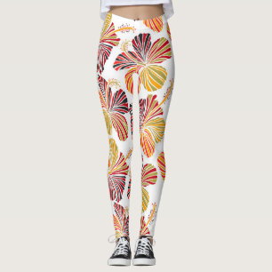 Leggings Radiancia Hawaiana: Elegancia de planta tropical.