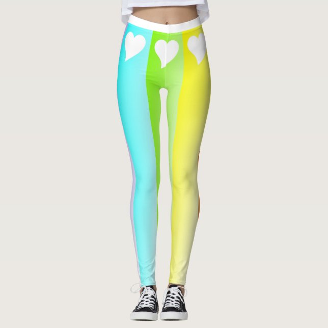 Leggings Rainbow and hearts (Anverso)