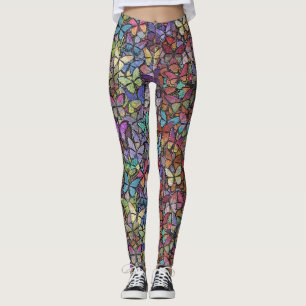 Leggings rainbow brite fantasía patrón mariposa