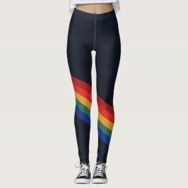 Leggings Rainbow Color Stripes Regenbogen Regenbogenfarben