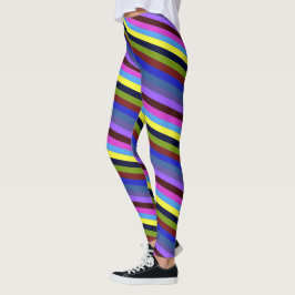 Leggings Rainbow Color Stripes Regenbogen Regenbogenfarben