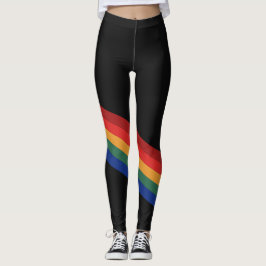 Leggings Rainbow Color Stripes Regenbogen Regenbogenfarben