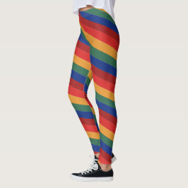 Leggings Rainbow Color Stripes Regenbogen Regenbogenfarben