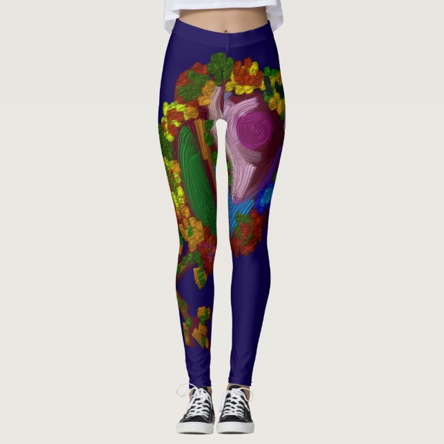 Leggings Rainbow Colored Floral (Anverso)