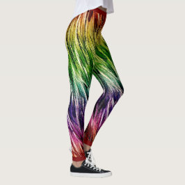 Leggings Rainbow Emu Feathered