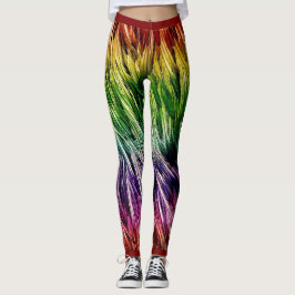 Leggings Rainbow Emu Feathered