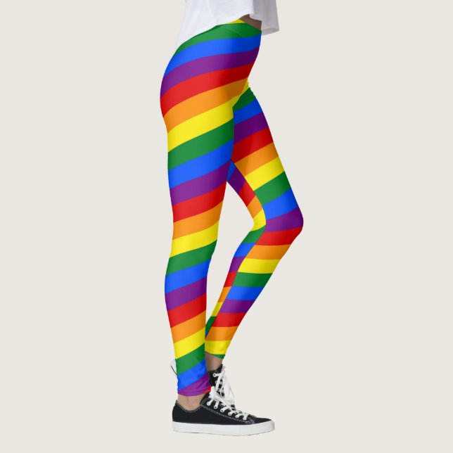 Leggings RAINBOW FLAG COLORES franjas + tus ideas (Derecha)
