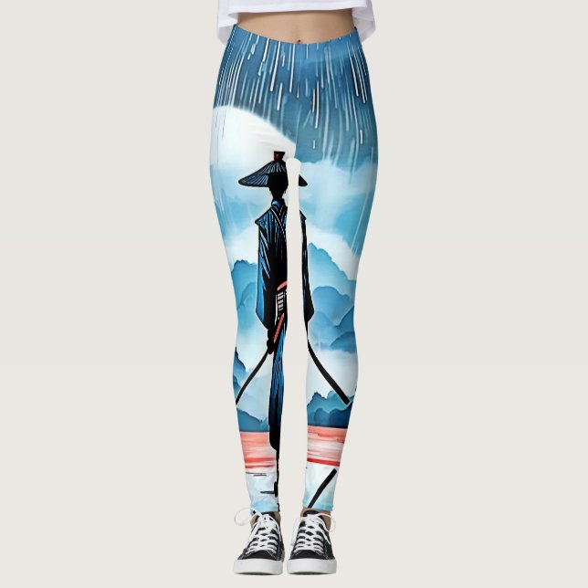 Leggings Rainy Samurai: Vigilia silenciosa (Anverso)
