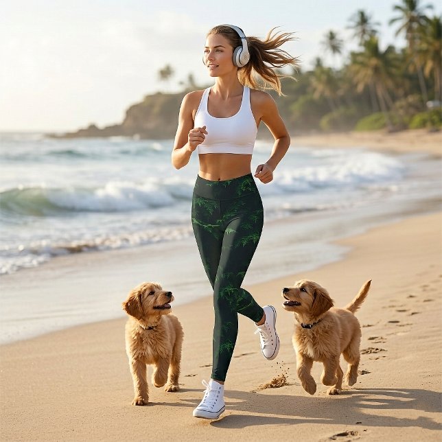 Leggings Rama de Pino Verde Oscuro (Leggings)
