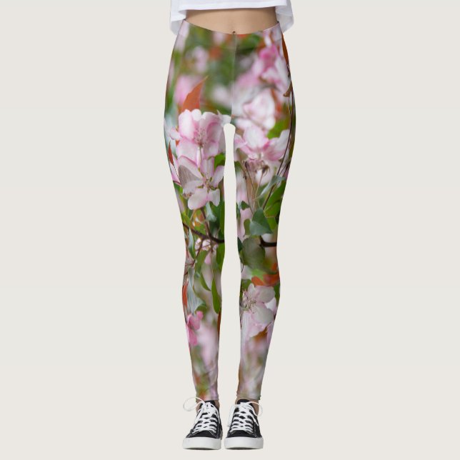 Leggings Rama delgada con flores manzana (Anverso)