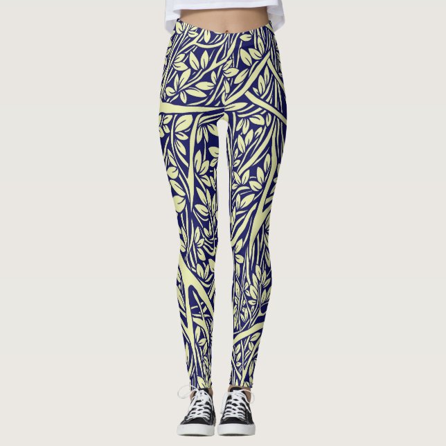 Leggings Ramas de época: Patrón de árbol entrelazado (Anverso)
