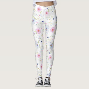 Leggings ramas de flores de primavera