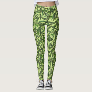 Leggings Ramas de oliva en verde oliva