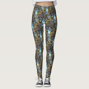 Leggings Ramas De Pino Tiradas De Perspectiva Bizarre
