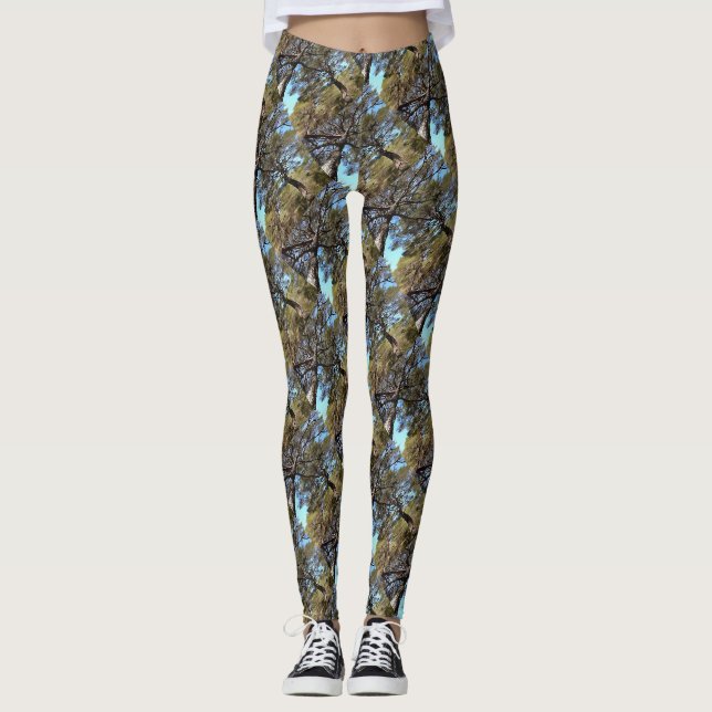 Leggings Ramas De Pino Tiradas De Perspectiva Bizarre (Anverso)