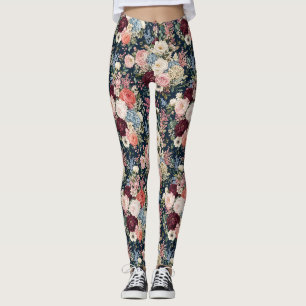 Leggings Ramo Abundante de Mercado de Flores de Lujo
