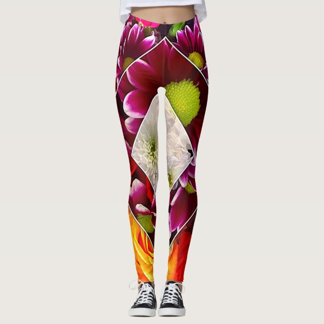Leggings Ramo Bots de la flor" de las polainas de la flor (Anverso)