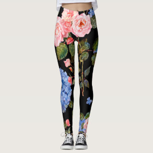 Leggings Ramo de rosas victorianas.