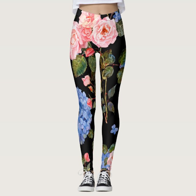 Leggings Ramo de rosas victorianas. (Anverso)