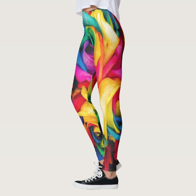 Leggings Ramos de Rosas Arcoíris (Izquierda)