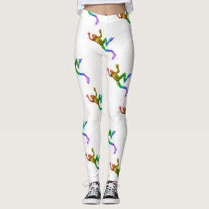 Leggings rana de colores arcoíris de SlipperyJoe renderizad
