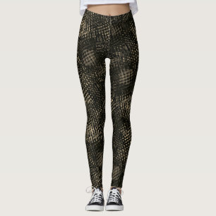 Leggings Rascado cuadrado en marrón oscuro o sepia.