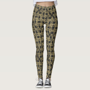 Leggings Rascador Dorado Glamour Moderno Chic Único