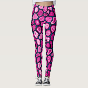 Leggings Rasgos de agudos rosados