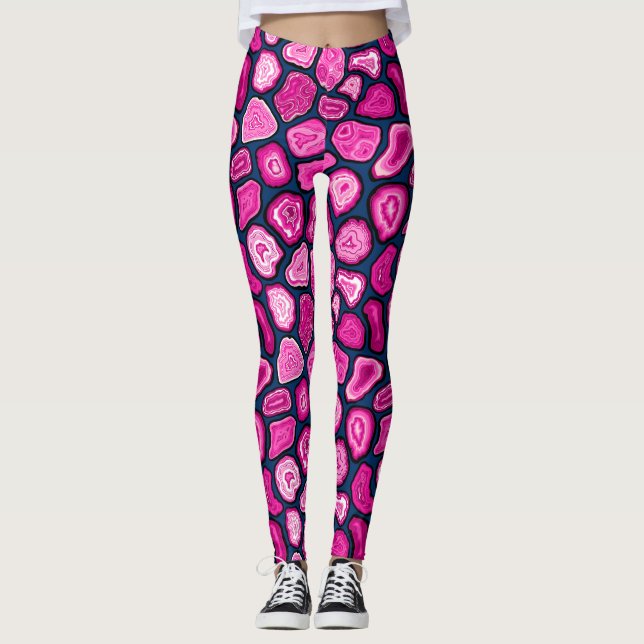 Leggings Rasgos de agudos rosados (Anverso)