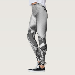 Leggings Rasgos grises sobre alguna imagen negra y borrosa