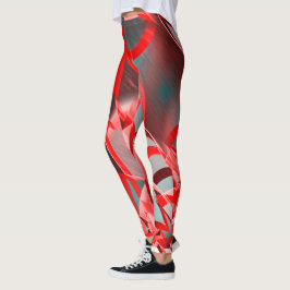Leggings Rasgos rojos sobre imágenes azules o grises, con g