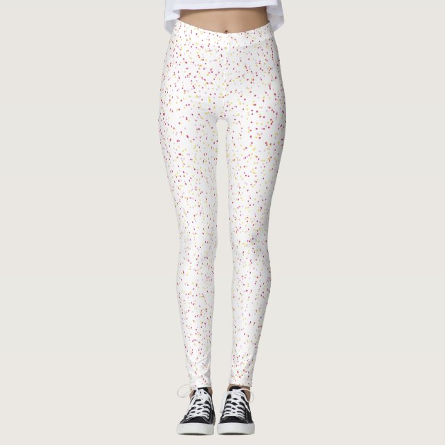 Leggings Raspberry Lemonade con puntos rosados y amarillos (Anverso)