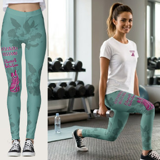 Leggings Raspberry Teal Flourished Fitness & Nutrición
