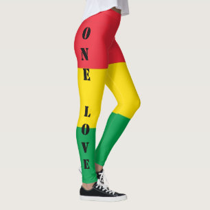 Leggings Rasta colorea el modelo rojo amarillo verde de las