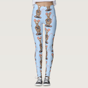 Leggings Rata divertida con ilustracion de personalizado de