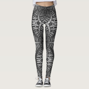 Leggings "Ratti_Creative_Arts" blanco y negro vibrante