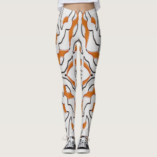 Leggings "Ratti_Creative_Arts", sin costuras en blanco y na
