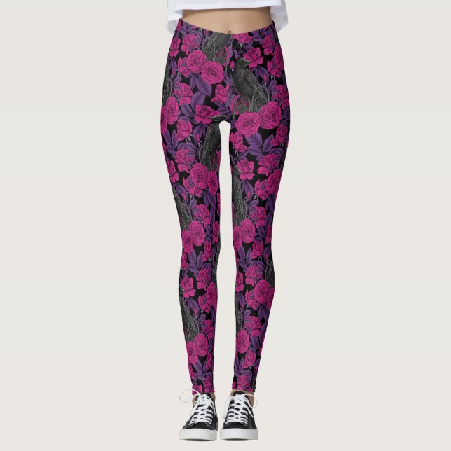 Leggings Ravas y rosas rosas rosas (Anverso)