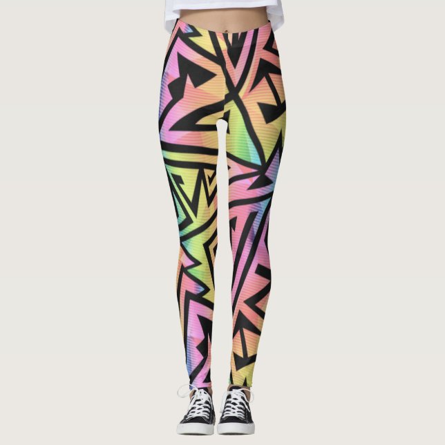 Leggings Rave EDM Rainbow (Anverso)