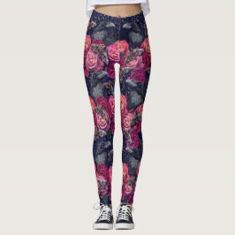 Leggings Raven Rosa Retro Evermore con Rosas y Hawkmes
