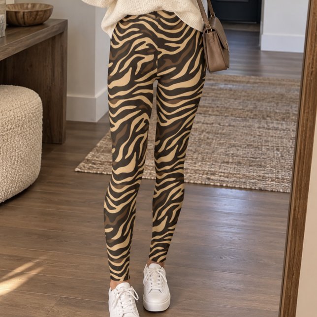 Leggings raya de cebra marrón (Subido por el creador)