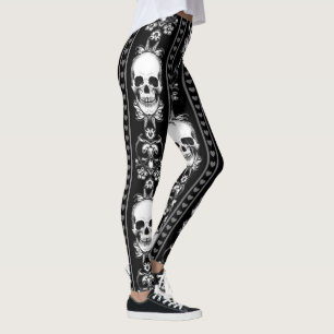 Leggings Raya gótica barroca del cráneo