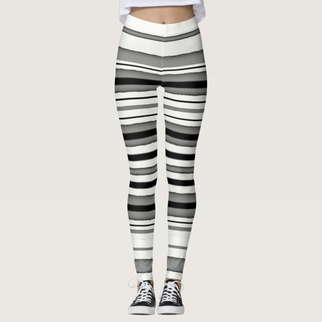 Leggings Rayado blanco y negro (Anverso)