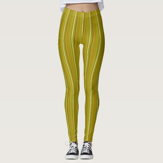 Leggings Rayado de color vertical otoñal (Anverso)