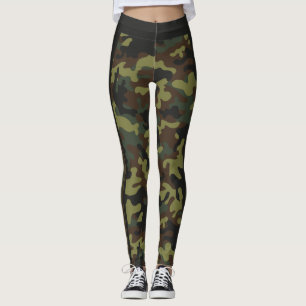 Leggings Rayado intentada y verdadero del camuflaje clásic