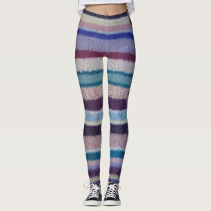 Leggings rayado intrépido hecha punto moda lamentable
