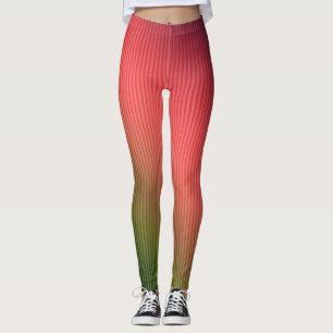 Leggings Rayado, rojo , verde , degradado